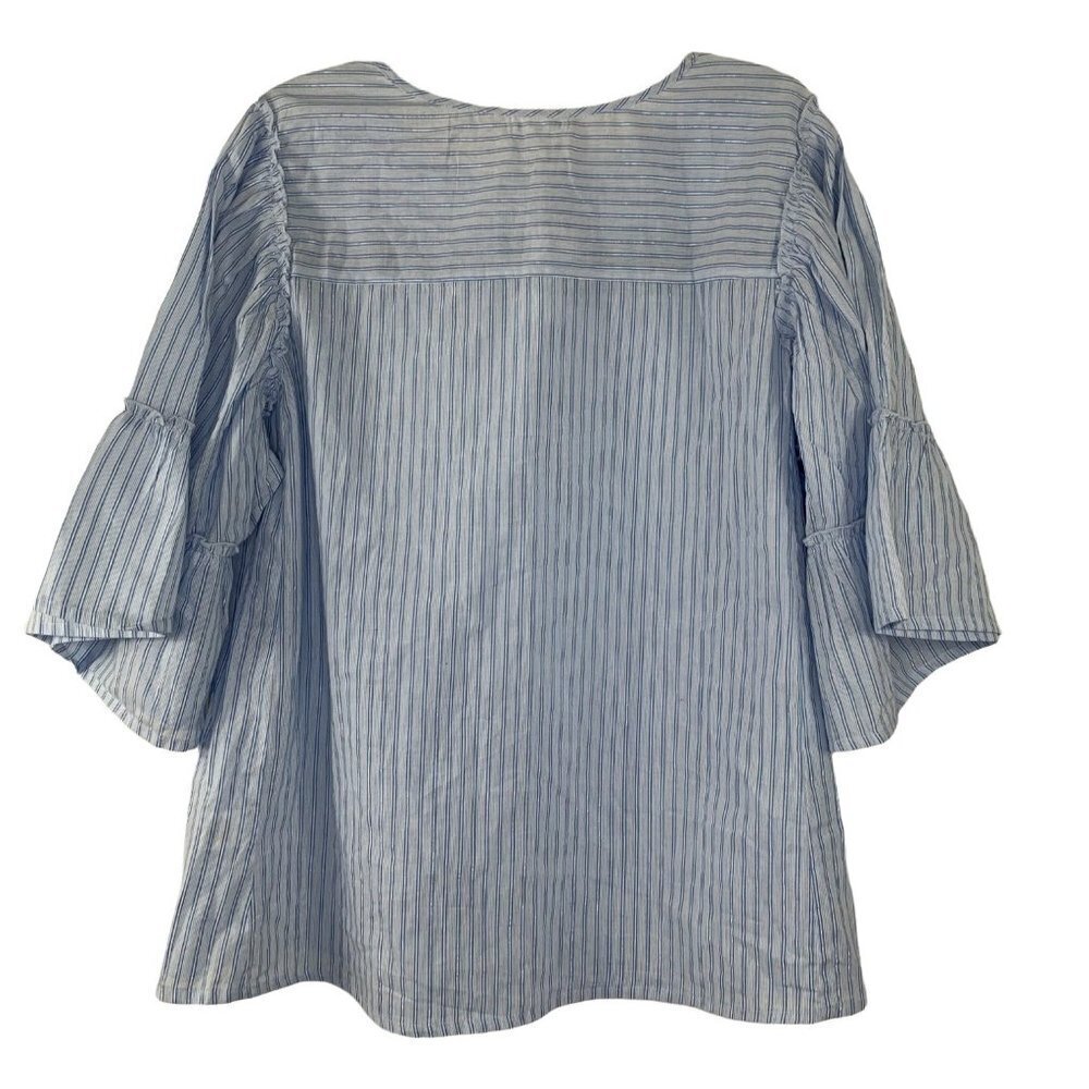Westport Women's Striped Blue Blouse - Picture 2 of 6